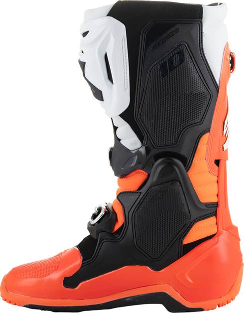 ALPINESTARS Tech 10 Enduro Boots - Fluorescent Orange/Black/White - US 14 / EU 49.5 2010025-4512-14