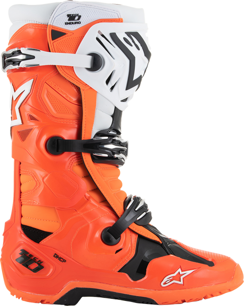 ALPINESTARS Tech 10 Enduro Boots - Fluorescent Orange/Black/White - US 14 / EU 49.5 2010025-4512-14