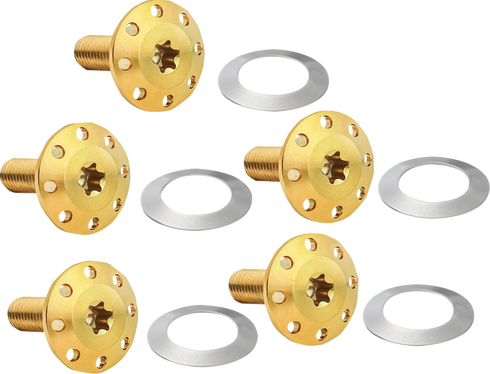 ARLEN NESS Bolt Kit - Holeshot/Front/Floating/Brake Rotor - Spoke Mount - Gold - 5 Pack 300-916