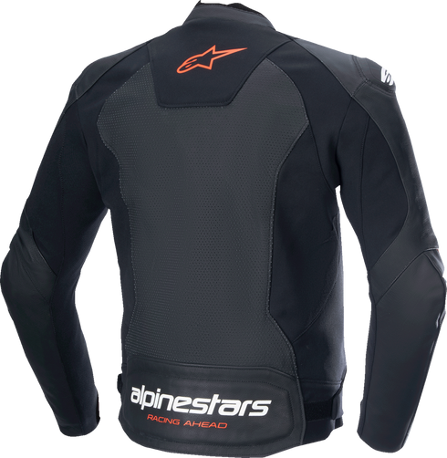 ALPINESTARS Faster v3 Airflow Leather Jacket - Black/Red Fluo - US 46 / EU 56 3103625-1030-56
