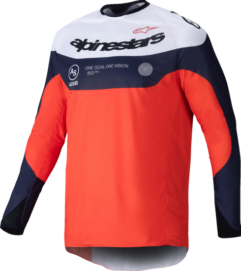 ALPINESTARS Pro-Dura Long-Sleeve Jersey - Navy/Hot Orange/White - 2XL 3760125-7162-2X