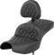 SADDLEMEN Roadsofa™ Seat - With Backrest - Black - Lattice Stitch - Indian Pursuit '22-'24 I22-02-182BR
