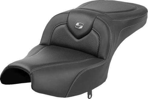 SADDLEMEN Roadsofa™ Seat - Without Backrest - Black - Carbon Fiber - Indian Pursuit '22-'24 I22-02-185