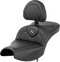 SADDLEMEN Roadsofa™ Seat - With Backrest - Black - Carbon Fiber - Indian Pursuit '22-'24 I22-02-185BR
