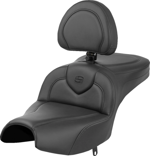 SADDLEMEN Roadsofa™ Seat - With Backrest - Black - Indian Pursuit '22-'24 I22-02-187BR
