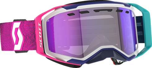 SCOTT Prospect 2.0 SMB Goggle - Stealth Blue/Radiant Pink - Dual - Light Sensitive - Blue Chrome Lens 421502-7906307
