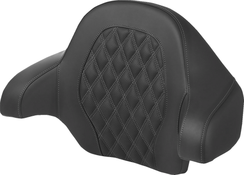 SADDLEMEN Tour-Pak® Backrest Pad - Lattice Stitch - Dark Gray Stitch - FL '14-'24 814-07-15002
