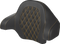 SADDLEMEN Tour-Pak® Backrest Pad - Lattice Stitch - Gold Stitch - FL '14-'24 814-07-15007