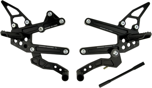 DRIVEN RACING TT Rearset - ZX6R DRP-705-BK