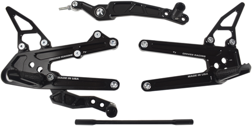 DRIVEN RACING TT Rearset - R6 DRP-730-BK