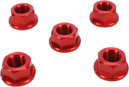 DRIVEN RACING Sprocket Nuts - 5-Bolt Hub - Red - M10 x 1.25 DSN5RD