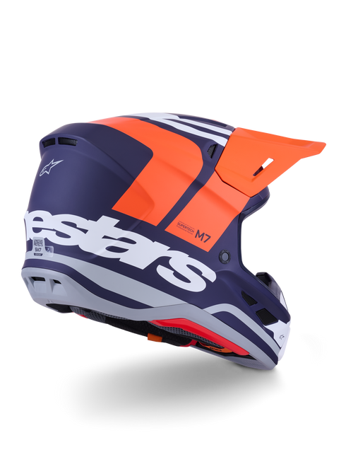 ALPINESTARS Sm7 Core Helmet Orng/Blue Matt 2x - 482-001882X