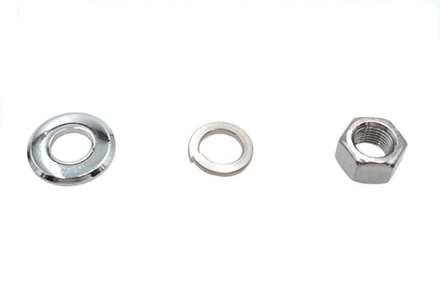 V-Twin Chrome Front Axle Nut and Washer Kit - 44-0599