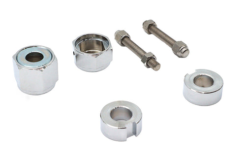 V-Twin Chrome Rear Axle Adjuster and Nut Kit - 44-0635
