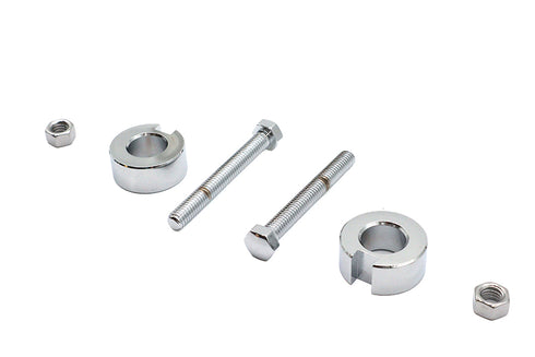V-Twin Chrome Rear Axle Adjuster Kit - 44-0641