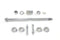 V-Twin Chrome Rear Axle Kit - 44-0892