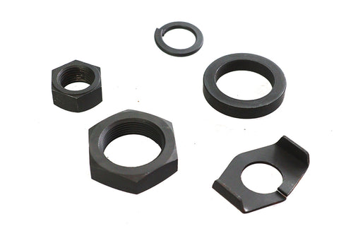 V-Twin Parkerized Rear Axle Nut and Lock Kit - 44-1046