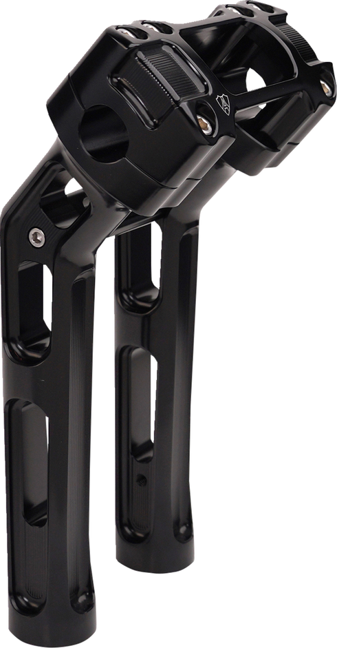 ARLEN NESS Method Kickback Handlebar Riser - Softail Gauge Cut-Out - 10" - Black 520-053