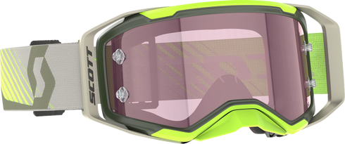 SCOTT Prospect 2.0 AMP Goggle - Kaki Green/Neon Yellow - Rose Lens 421469-7701352