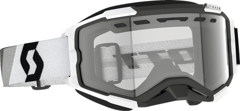 SCOTT Fury Snow Cross Goggle - Premium Black/White - Clear Lens 278605-7702043