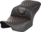SADDLEMEN Roadsofa™ Seat - without Backrest - Honeycomb - Orange Stitch - FLTR/FLHX '23-'24 823-07-18903