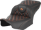 SADDLEMEN RoadSofa™ Seat - without Backrest - Carbon Fiber - Orange Stitch - FL/FX '23-'24 823-07-20603