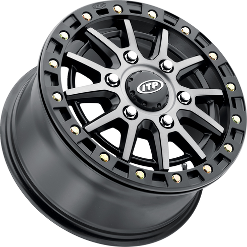 ITP Wheel - SD10 Beadlock - Front/Rear - Brushed Gray w/Black - 16x7 - 6/5.5 - 78.9 mm 1622626720B