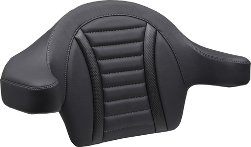 MUSTANG Deluxe Extended Passenger Arm Backrest - Gunmetal Stitch - Touring 88403GM