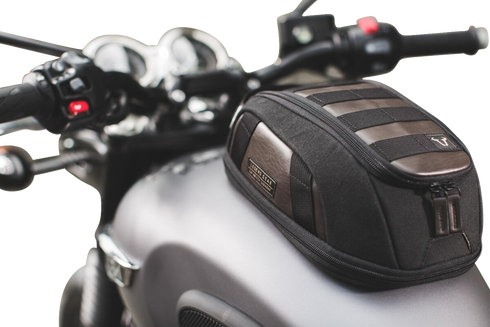 SW-MOTECH Legend Gear Magnetic Tank Bag - LT1 - 3 to 5.5 Liter - Black/Brown BC.TRS.00.401.10000