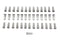 V-Twin Spoke 40 Piece Cadmium Nipple Set - 45-0160