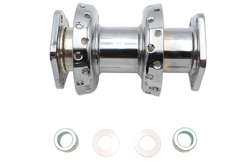 V-Twin 40 Spoke Extra Wide Offset Dual Flange Rear Hub Chrome - 45-0348