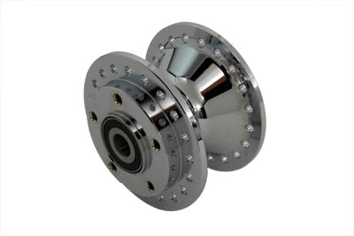 V-Twin Chrome Front Wheel Hub 3/4 inch Bearings - 45-0532