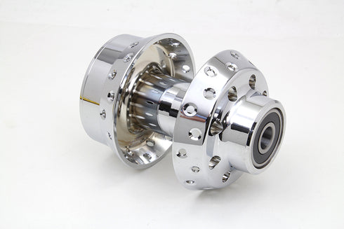 V-Twin Chrome Front Wheel Hub 3/4 inch Bearings - 45-0591