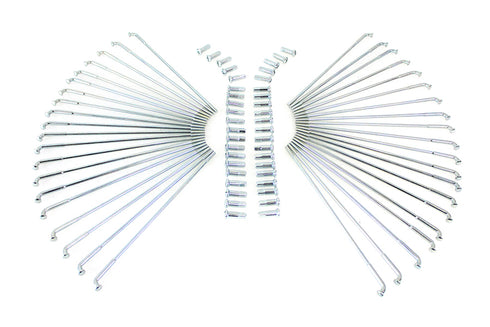 V-Twin Zicad Plated 18 inch Star Hub Spoke Set - 45-0797