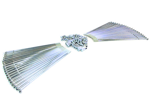 V-Twin Zicad Plated 18 inch Star Hub Spoke Set - 45-0797