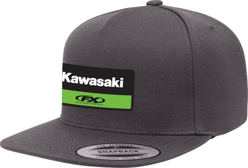 FACTORY EFFEX Kawasaki Victory Snapback hat - Charcoal Gray 28-86102