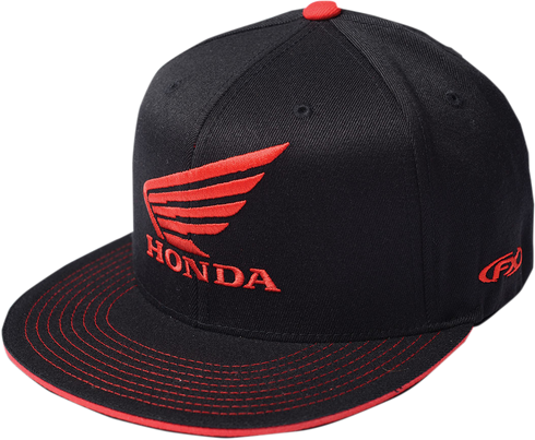 FACTORY EFFEX Honda Wing Flexfit? Hat - Black/Red - Large/XL 17-88392