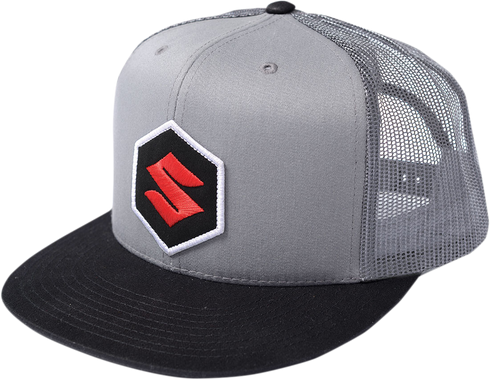 FACTORY EFFEX Suzuki Mark Snapback Hat - Black/Gray 18-86400