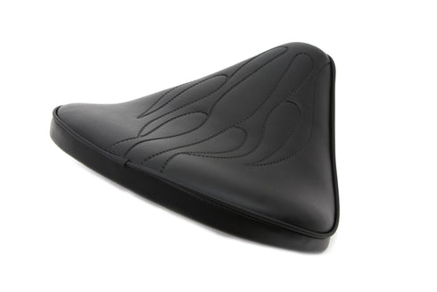 Corbin Gentry Black Solo Seat with Flame Stitch Large - 47-0059