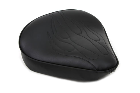 Corbin Gentry Black Solo Seat with Flame Stitch Large - 47-0060