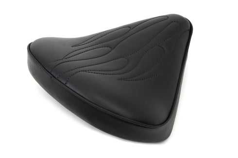 Corbin Gentry Black Solo Seat with Flame Stitch Large - 47-0060