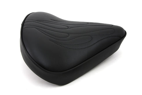 Corbin Gentry Black Solo Seat with Flame Stitch Large - 47-0060