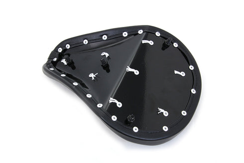 Corbin Gentry Black Vinyl Solo Seat with Buttons - 47-0064