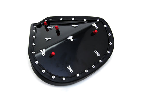 Corbin Gentry Black Vinyl Solo Seat with Buttons - 47-0065