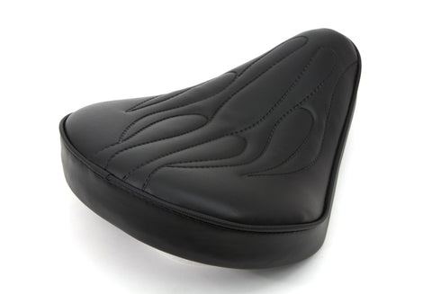 Corbin Gentry Black Solo Seat with Flame Stitch - 47-0072