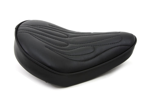 Corbin Gentry Black Solo Seat with Flame Stitch - 47-0072