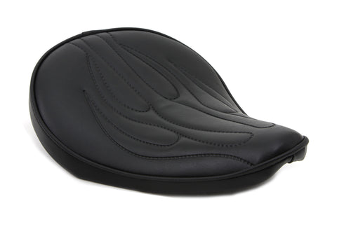 Corbin Gentry Black Solo Seat with Flame Stitch Small - 47-0085
