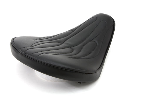 Corbin Gentry Black Solo Seat with Flame Stitch Small - 47-0085