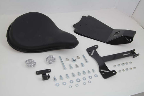 V-Twin Black Leather Solo Seat and Mount Kit - 47-0147