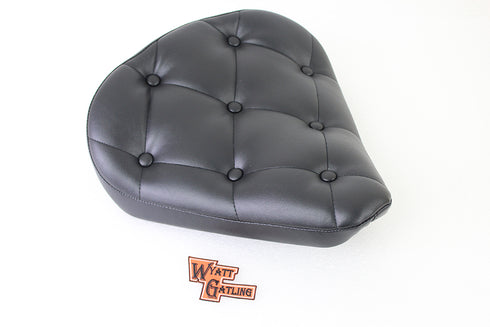 Wyatt Gatling Black Vinyl Solo Seat with Buttons - 47-0370